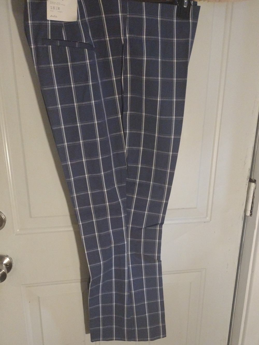 a new day Navy Blue Plaid Boot Cut Pants